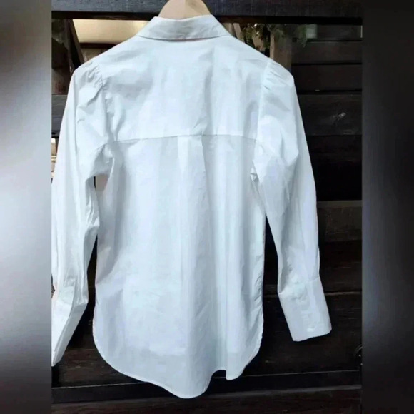 Esqualo Women's White Poplin Button Up Shirt | Size 6 - Picture 2 of 4